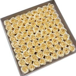 81pcs Three-Layer No Flower Base Rose Soap Flower Head Decoration Flower Box Wedding Bouquet Valentine'S Day Artificial Flower