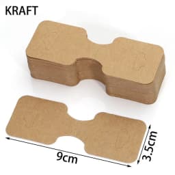 50pcs Foldable Blank Kraft Package Display Card for DIY Necklace Bracelet Earing Hairband Price Hang Tag Jewelry Making Supplies