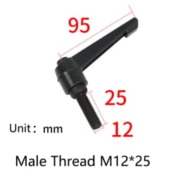 10PCS Adjustable Handle Lever Clamping Handles Metal Knob Machinery Tools Male Female Thread Diameter M4-M16 Length 10mm-80mm