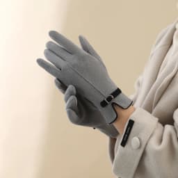 Winter Women Thicken Keep Warm Touch Screen Gloves Elegant Fashion Soft Velvet Internal Driving Cycling Outdoor Cold Protection