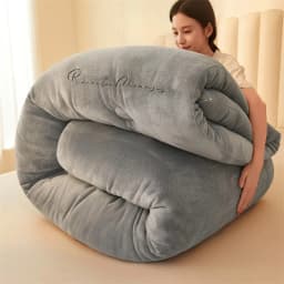 Thickened Warm Milk Velvet Winter Quilt Soft Comfort Double Sided Plush Comforter Queen King Fluffy Warmth Thick Blanket for Bed