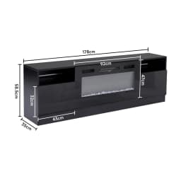 【Breeins】Recessed Electric Fireplace TV Stand with Closed Storage Home Decoration With Remote Modern