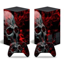 For X-box Series X Console and 2 Controllers Skin Sticker Geometric Lattice Protective Vinyl Decal Full Set for XSX Skin