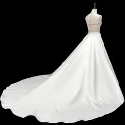 Satin Detachable Skirt Wedding Removable Train For Dresses Bow Bridal Overskirt