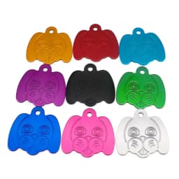 100Pcs Anodizing Aluminum Dog Tag Name Dog ID Tags for Dog Collar Personalized Pet ID Dog Name Tag Customized Engraving