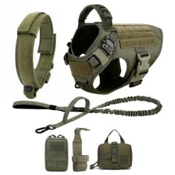 Large Dog Harness And Leash Set Pet German Shepherd Malinois Training Walking Vest Dog Harness And Collar For Medium Large Dogs