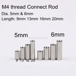 20 Pieces Lot M4 Screw Connect Rod Knife Handle Screw Cylindrical Nuts Connecting Pipe Rivet M4 Thread