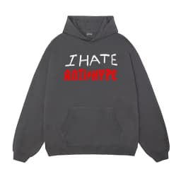 Harajuku Oversized Pullover Men's Hoodies I HATE ANTIHYPE Graphic Print Goth Hooded Sweatshirt Hip Hop Fashion Clothing Y2k Tops