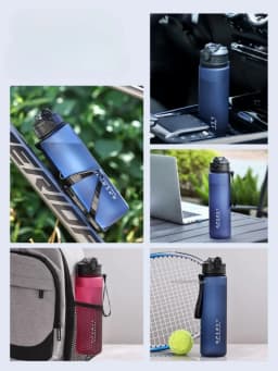 750ml Water Bottle with Straw Time Marker Large Capacity Motivational Plastic Leakproof Water Jug for Gym Travel Outdoor Sports