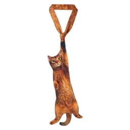 3D Fish Fish-shaped Men's Tie Animal Pattern Lifelike Kitten Necktie Satin Fabric Novelty Creative Neck Tie For Party Wedding