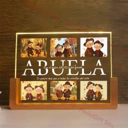 Personalized Custom Photo Text 3D Acrylic Lamp Customized NightLight for MOM DAD LOVE Family Friend Birthday Festival Day Gift