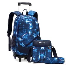 Boys kids school wheeled backpack bag children school backpack on wheels teenager boys school trolley bag with wheels for boys