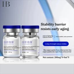 Blue Copper Peptide GHK-CU Copper Lyophilized Powder Hydration Skin Rejuvenation Improve Elasticity Repair Skin Barrier SkinCare