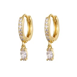 CRMYA Silver Gold Filled Dangle Earrings For Women CZ Zircon Long Water Drop Earring Men Jewelry Circle Ear Ring Wholesale