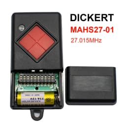 100% Compatible 27.015 MHz DICKERT MAHS27-01 MAHS27-04 Garage Remote Control 27MHz Red Button DICKERT Handheld Transmitter