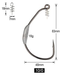 Spinpoler Raptor Weighted Swimbait Hooks 5/0 7/0 10/0 Twistlock Centering Pin Spring High Carbon Steel Weedless Fishing Hooks