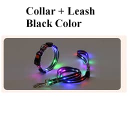 Pet Dog LED Light UP Leash USB Rechargeable PVC With Webbing Glowing Pet Leash Light Up Puppy Dog Night Walking No Collar