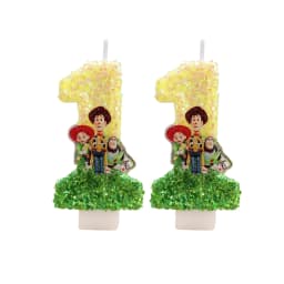 Hot Cute Cartoon T-O-Y Story Digital Candle Numbers 0-9 Kids Birthday Cake Decoration Cartoon Party Supplies Accessory