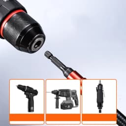 Flexible Drill Bit Extension Screwdriver Bit Holders, Bendable Elastic Drill Bit Extension Shaft Bit Magnetic Hex Soft Shaft Bar