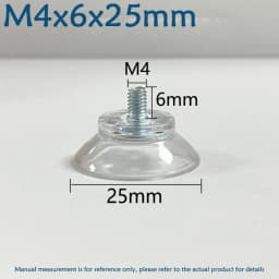 M4 M5 M6 M8 Transparent Suckers With Screw PVC Plastic Sucker Pad Holder Turn Nut Glass Table Tops Storage Tool Hooks