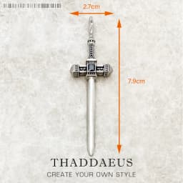 Pendant Sword With Crown Skull Knight Window New Fine Jewelry Europe Style 925 Sterling Silver Protection Gift For Women Men