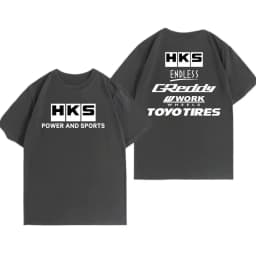 2025 Japan JDM Modified Car HKS ENDLESS Work Pure Tshirt Men Women Short Sleeve Big Size Crewneck Top Man Tees Unisex