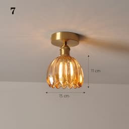 Modern Pendant Ceiling Lamp with Glass Shade for Kitchen Aisle Balcony Bedroom Home Art Deco Led Ceiling Lights Fixtures E27