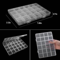 Plastic Organizer Box Storage Container Jewelry Box with Adjustable Dividers for Beads Art DIY Crafts Jewelry Fishing Tackles