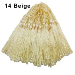 100Pcs Tassels 13cm Silky Floss Bookmark Tassels with Cord Loop Chinese Knot Tassel Fringe Jewelry Making DIY Craft Accessories