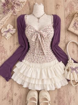 Women's Y2K Vintage Lace Patchwork Dress Two Piece Set Summer Elegant Retro Cardigan + Sweet Fashion Sleeveless Slim Mini Dress