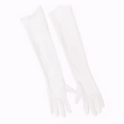 1 Pair Long Length Lace Gloves Thin Material Hollow Out Wedding Gloves Floral Pattern Transparent Opera Gloves Bridal Wedding
