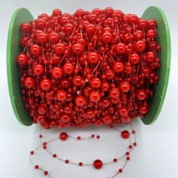 5/10yards 3-8mm Fishing Line Artificial Pearls String Beads Chain for Diy Christmas Tree Wreath Decoration Party Supplies
