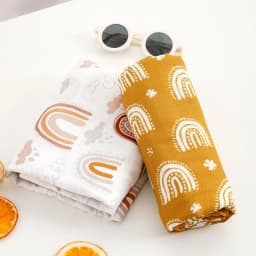 100% Cotton 120*110cm 2 Layers Newborn Baby Bath Towel Wrap Muslin Swaddle Blankets