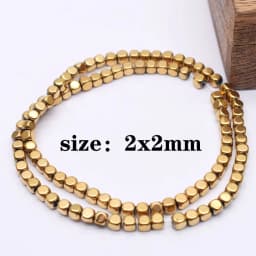 Plated Genuine Gold Color Retention AAA+ Natural Hematite Stone Spacer Loose Beads For Jewelry Making Diy Bracelets Finding