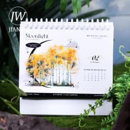 JIANWU 10 Sheets Tree Shadow Shakes Leaves Series Landscaping Shell Light PET Sticker Creative DIY Journal Collage Stationery