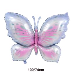 1set Pink Butterfly Balloons 32inch Number Balloon Set Happy Birthday Butterfly Foil Balloon Baby Shower Birthday Party Decors