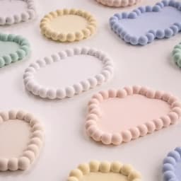 Plaster Tray Rings Storage Plate Photo Props Nail Jewelry Display Matte Decorative Pieces
