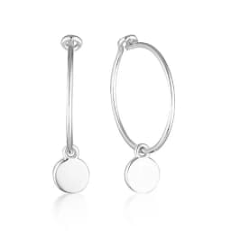 925 Sterling Silver Ear Buckle New Women Hoop Earrings Big Circle 57mm High Quality Jewelry For Fashion Ladies Birthday Gifts