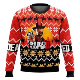 Arthur Morgan Red Dead Redemption 2 Ugly Christmas Sweater Gaming r Series Men's and Women's Winter Fashion Casual Sweatshirt