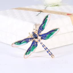 Large Size Luxury Crystal Dragonfly Brooch Colorful Rhinestone Insect Brooches Girls Cute Pins Personality Corsage Accessories