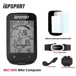 IGPSPORT BCS100S Bike Computer BLE ANT+ 2.6 Inch IPX7 Type-C 40H Battery Life Auto Backlight GNSS Stopwatch IGS Bicycle Computer