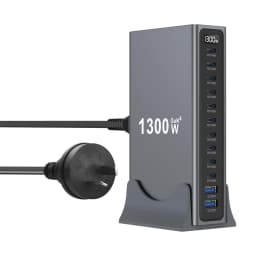 1300W Multi-Ports USB Charger GaN Desktop Fast Charging Station For iPhone Samsung Xiaomi MacBook Laptops Tablets Fast Charger
