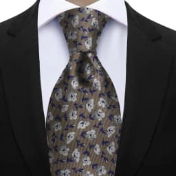 7cm Floral Silk Tie For Men Elegant Peacock Blue Teal Grey Best Selling Business Necktie Wedding Office Fashion Accessories Gift