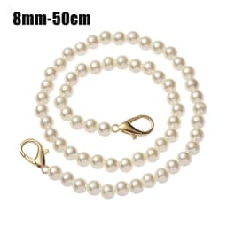 8/10mm Pearl Strap for Bags Handbag Handles DIY purse Replacement Long Beaded Chain for Shoulder Bag Straps Pearl Belt