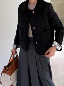 Retro Pattern Quilted Cotton Jacket Women's Fashionable Diamond Grid Small Fragrance Style Coat Korean Version Wearable on Bo...