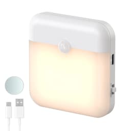 Motion Sensor Led Light Usb Charging Square Lamp for Bedroom Kitchen Stair Hallway Wardrobe Cupboard Lighting