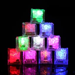 LED Ice Light Glowing Ice Cubes Touch Sensitive Lights Bar Atmosphere Light Lighting In Water For Juice Wine Drinking Glass