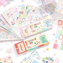 Journal GO 30pcs Cute Basic Colorful Stickers for Planner Diary Card Making Scrapbooking Journaling diy Stationery Decals
