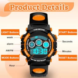 Socico Children's Watch Multi Functional Night Light Timing Sports Student Electronic Watch
