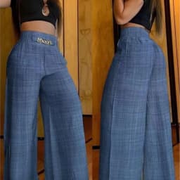 Summer Chain Decor High Waist Wide Leg Pants New Spring Elegant Women Black Casual Pocket Loose Street Trousers Y2k Long Pant